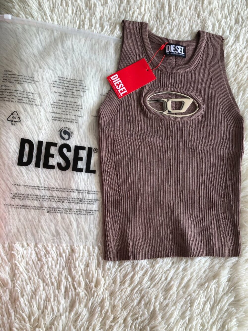 brown Diesel Sleeveless Tank Top - Picture 4 of 10
